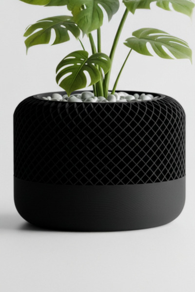 OEM Premium pot with textured mesh design, Midnight Onyx color