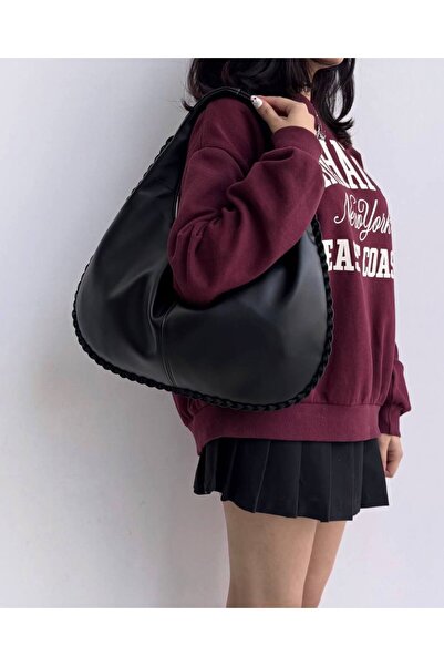 Marvelis Γυναικεία τσάντα χειρός και ώμου Marsen, πλεκτή, μεγάλη