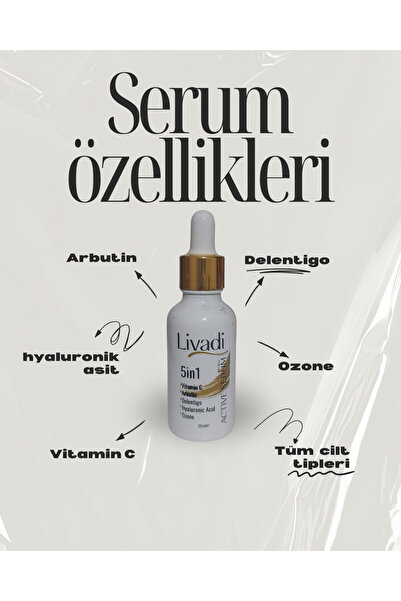 livadi Aktif Serum Cilt Tonu Eşitleme Antiaging Leke Aydınlatıcı Nemlendirici Oxygen 30 ml