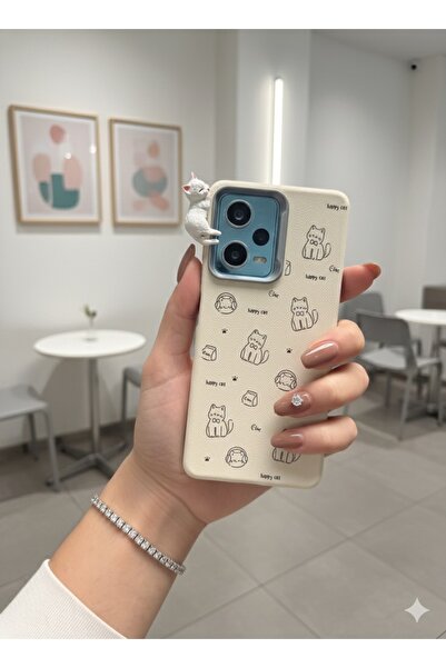 MustCase Xiaomi Redmi Note 12 Pro 5G Telefon Kılıfı 3D Oyuncaklı Kedi Tasarım...