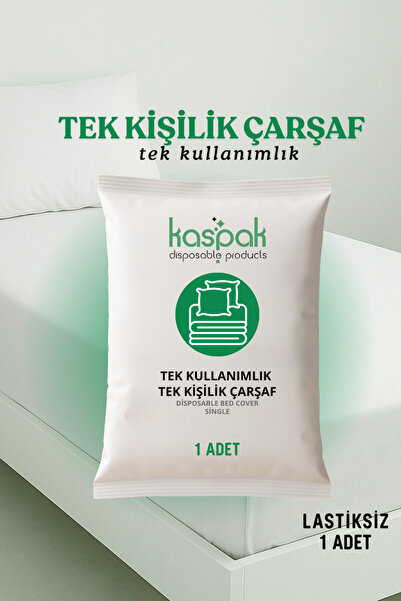 kaspak Tek Kişilik Lastiksiz Çarşaf 100*240 Cm Tek kullanımlık