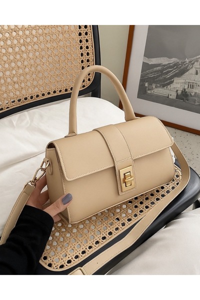 Marvelis DİANA Γυναικεία τσάντα χειρός και χιαστί με κλειδαριά μπροστά