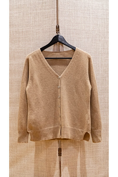 FASHION Cardigan pentru femei din lână-viscoză-cașmir cu textură 3D, cu nastu...