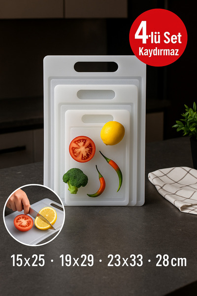 Open Home Concept Non-Slip Cutting Board Set of 4 – 15X25 / 19X29 / 23X33 / 2...
