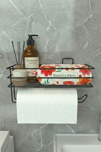 AKAMİNO Çok Amaçlı Banyo Rafı Kağıt Havluluk Yapışkanlı Metal Banyo Düzenleyi...