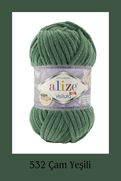 Alize Velluto Kadife El Örgü Ipliği Hırka Patik Battaniye Atkı Örgü Ipliği 100 gr 68 mt