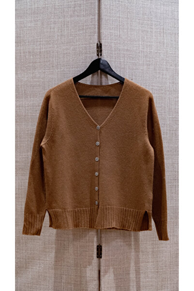 FASHION Wool, Viscose & Cashmere Blend 3D Texture Cardigan with Buttons and L...