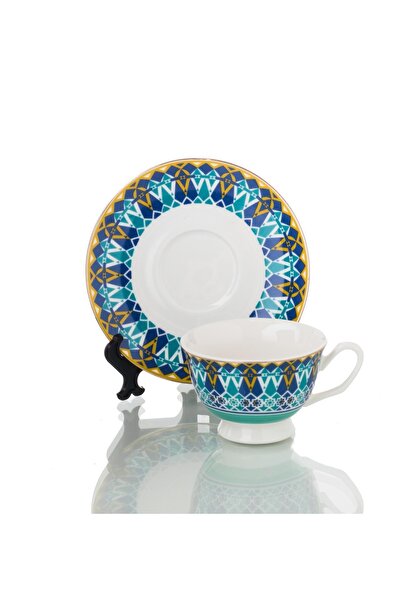 HIC Porcelain Turkish Coffee Cup Set 4 Pcs - 2 Person