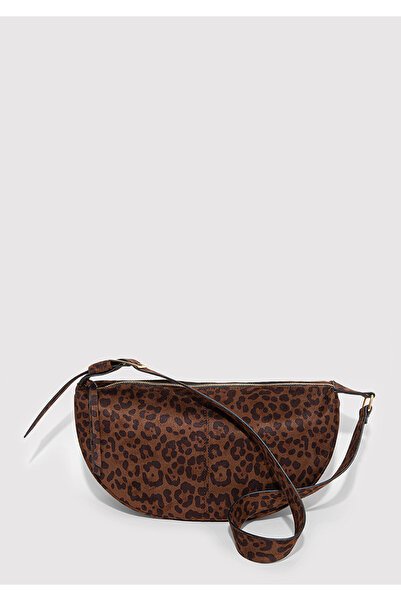 Mavi Τσάντα χιαστί με σχέδιο λεοπάρ από συνθετικό καστόρι 1912622-26823