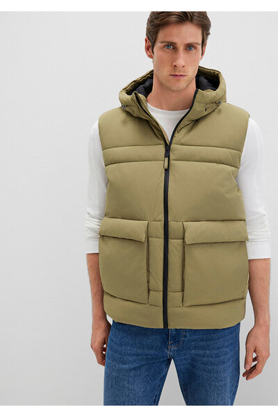 Mavi Pocket Detailed Green Puffer Vest Regular Fit / Regular Cut 0110389-70377