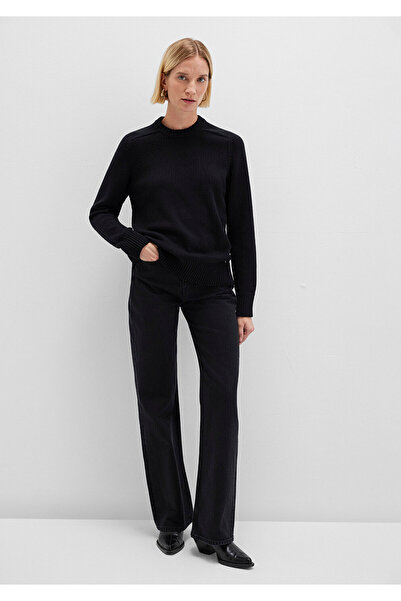 Mavi Silk Blend Crew Neck Black Sweater Regular Fit / Regular Cut 1710726-900