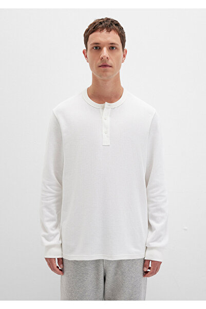 Mavi Μπλουζάκι με μακριά μανίκια εκρού Loose Fit / Loose Comfortable Cut 0613115-70057