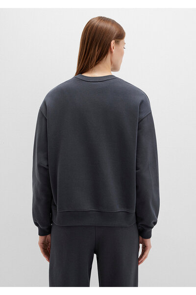 Mavi Logo Printed Anthracite Sweatshirt 1S10148-70087