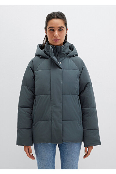 Mavi με κουκούλα Πράσινο Φουσκωτό Παλτό 1110225-71598