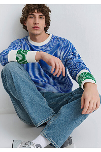 Mavi Ριγέ μπλουζάκι Loose Fit / Χαλαρή Άνετη Εφαρμογή 0613038-81330