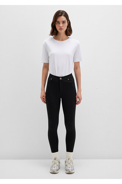 Mavi Buttoned Black Leggings 1011096-900