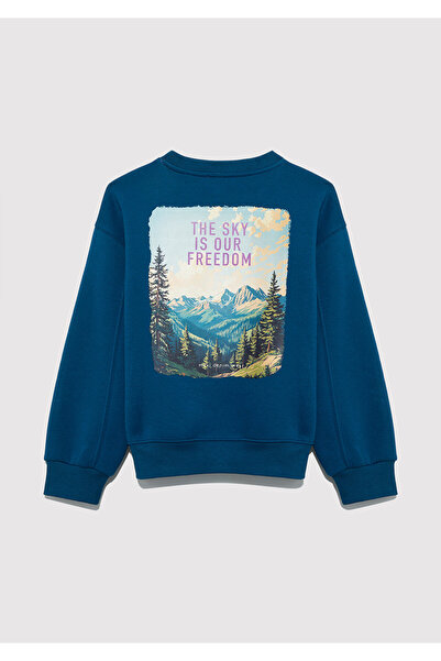 Mavi Printed Navy Blue Sweatshirt 7S10156-89110