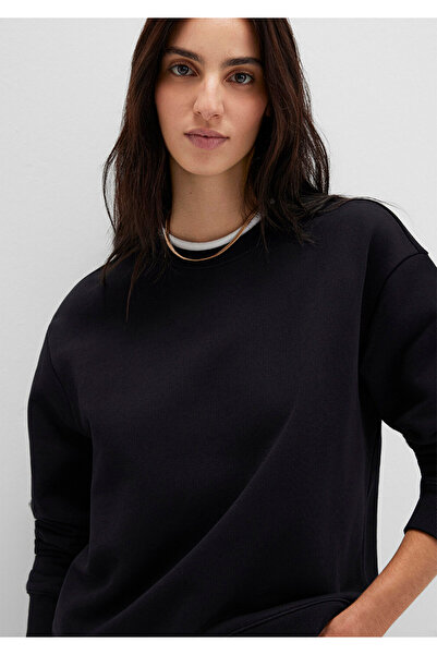 Mavi Schwarzes Sweatshirt mit Rundhalsausschnitt 1S10435-900