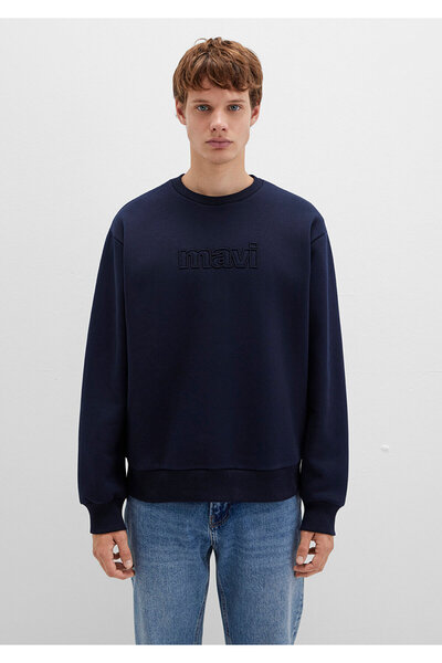 Mavi Φούτερ με λογότυπο Navy Blue 0S10412-86415