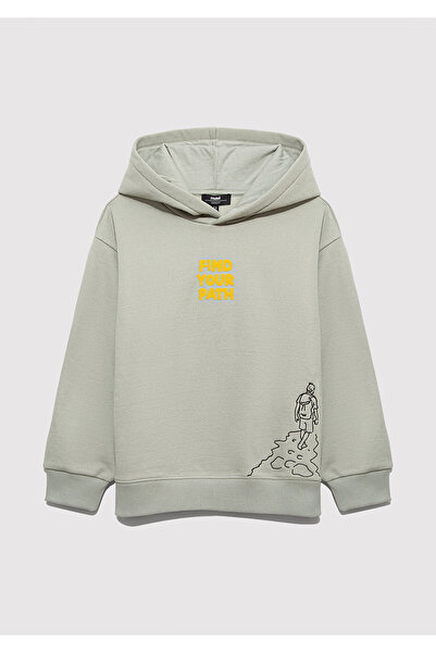 Mavi Hooded Printed Green Sweatshirt 6S10149-70155