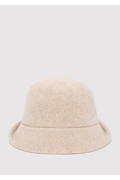 Mavi Yün Karışımlı Bej Şapka 1911759-70055