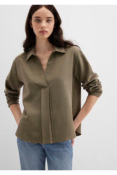 Mavi Khaki Tencel Blend Blouse 1211423-87538