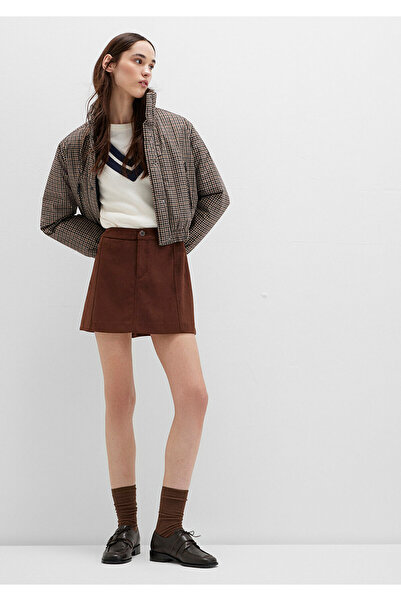 Mavi Faux Suede Brown Mini Skirt 1310782-70241