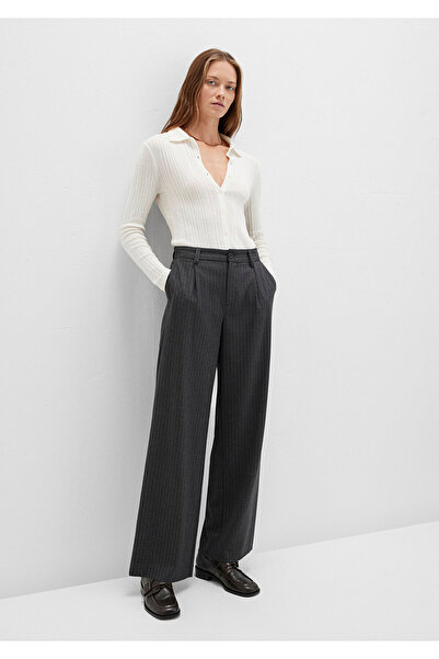 Mavi Striped Anthracite Fabric Trousers 1011090-89872