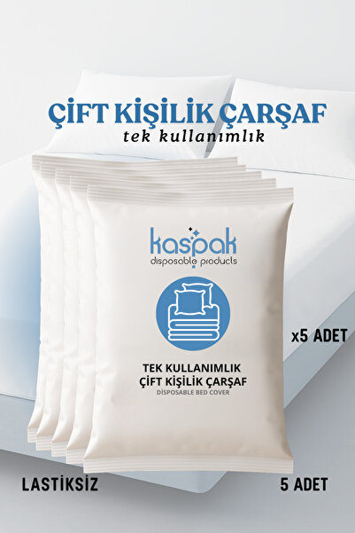 Kaspak disposable products Tek kullanımlık yatak örtüsü çift kişilik lastiksi...