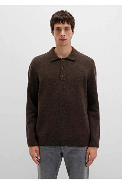 Mavi Brauner Strickpullover aus Wollmischung Polo 0710255-70251