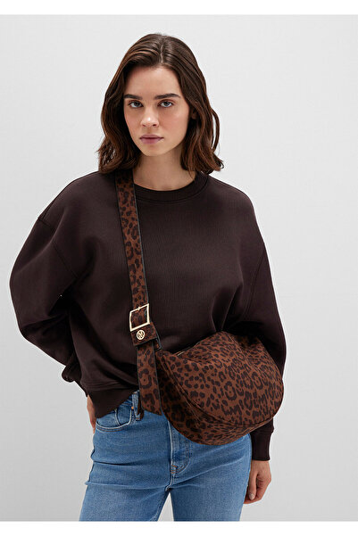 Mavi Τσάντα χιαστί με σχέδιο λεοπάρ από συνθετικό καστόρι 1912622-26823