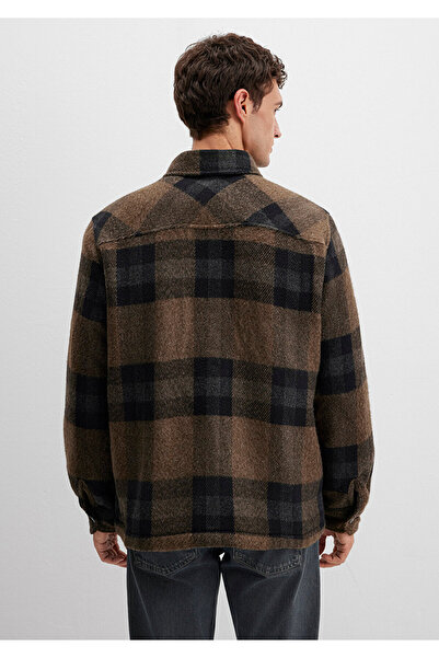 Mavi Karierte Jacke aus Wollmischung, Oversize / Weite Passform 0110749-91230