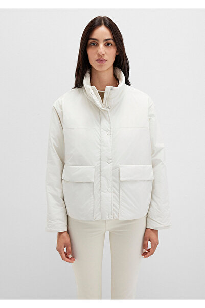 Mavi Αδιάβροχο D ψηλός λαιμός Εκρού Μπουφάν Loose Fit / Χαλαρή Άνετη Εφαρμογή 1110618-71609