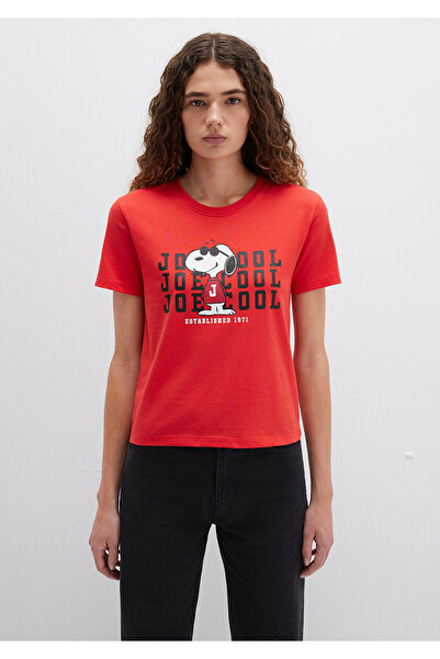 Mavi Snoopy Printed Red T-Shirt Slim Fit / Slim Fit 1613670-83870