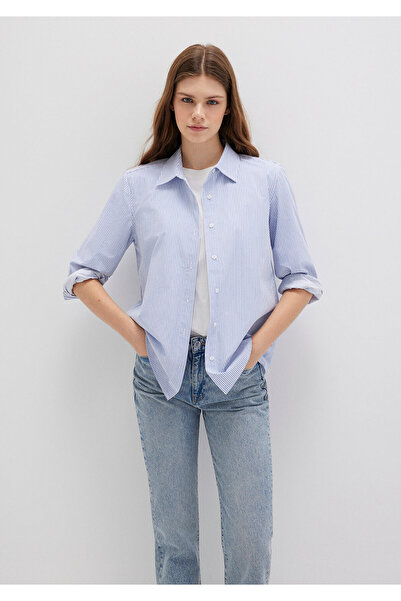 Mavi Çizgili Gömlek Regular Fit / Normal Kesim 1211199-81963