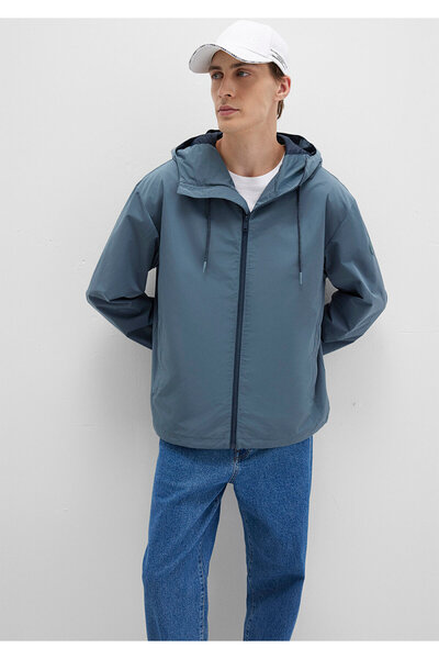 Mavi Jachetă cu glugă Oversize / Wide Cut 0110641-80889