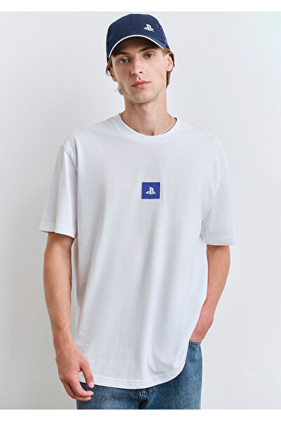 Mavi Playstation Printed White T-Shirt ​   Loose Fit / Comfortable Cut 0612926-620