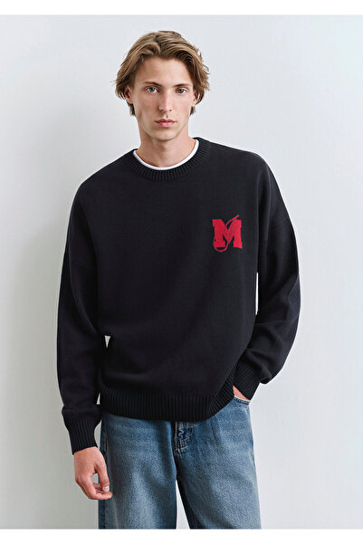 Mavi M Надрукований синій светр Loose Fit / Зручний крій 0710314-89353