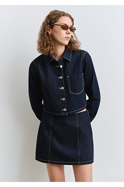 Mavi Rinse Denim Gömlek Regular Fit / Normal Kesim 1211167-85481