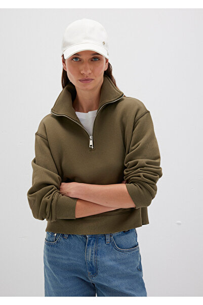 Mavi Φούτερ Χακί με ημι-φερμουάρ 1S10391-71589