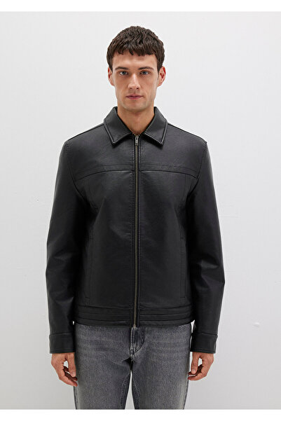 Mavi Black Faux Leather Jacket Regular Fit / Regular Cut 0110635-71379