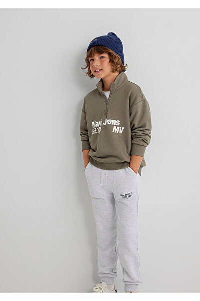 Mavi Half Zipper Khaki Sweatshirt 6S10142-86961