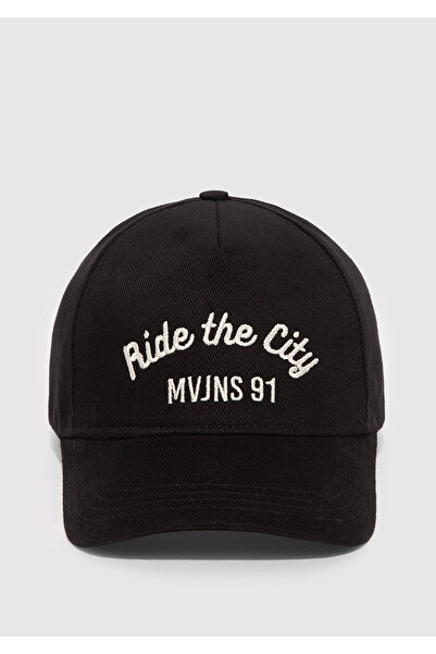 Mavi Ride The City Nakışlı Siyah Şapka 0911925-900