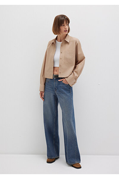 Mavi Μπεζ πουκάμισο Loose Fit / Χαλαρή Άνετη Κοπή 1211183-70367