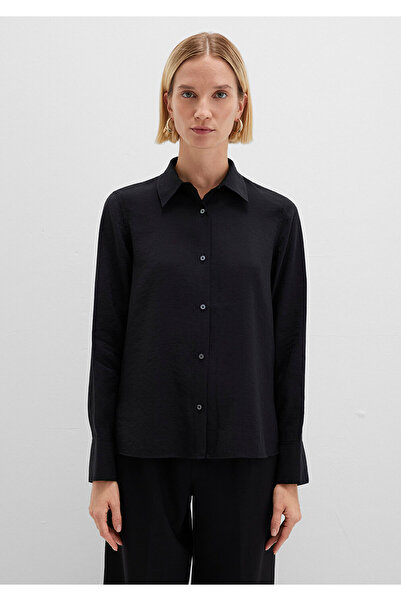 Mavi Tencel TM Liyosel Karışımlı Siyah Gömlek Regular Fit / Normal Kesim 1211374-900