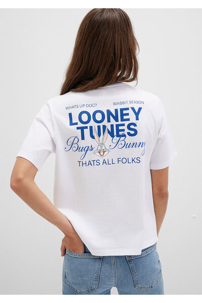 Mavi Bugs Bunny Printed White T-Shirt Regular Fit 1613667-620