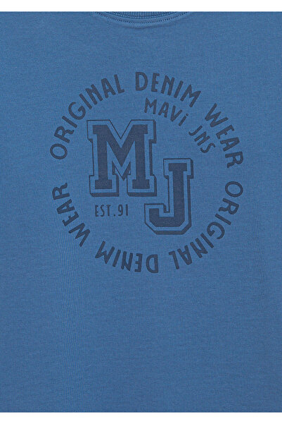 Mavi Tricou cu imprimeu cu logo MJ, croiala largi / largi, croiala confortabilă 6610395-83767