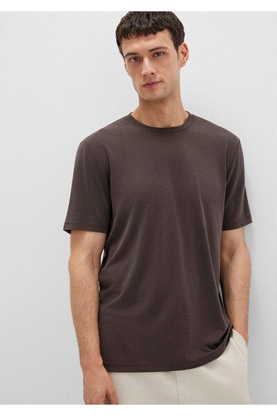 Mavi Μπλουζάκι με λαιμόκοψη καφέ Basic Regular Fit / Κανονική εφαρμογή 0612865-70219