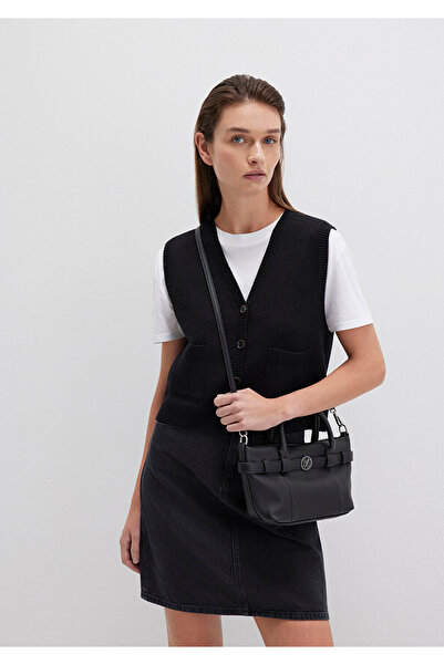 Mavi Schwarze Strickweste Crop / Kurzer Schnitt 1710783-900