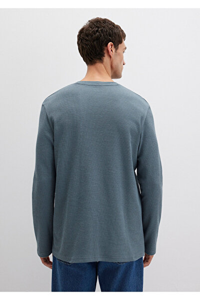 Mavi Long Sleeve Green Basic T-Shirt Slim Fit / Slim Fit 065755-80889